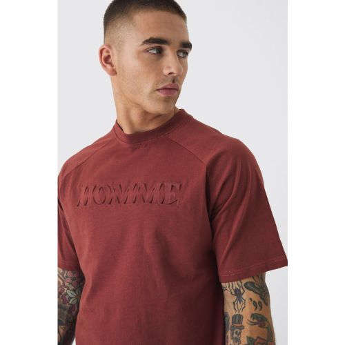 T-shirt droit à manches raglan - S - Boohooman - Modalova