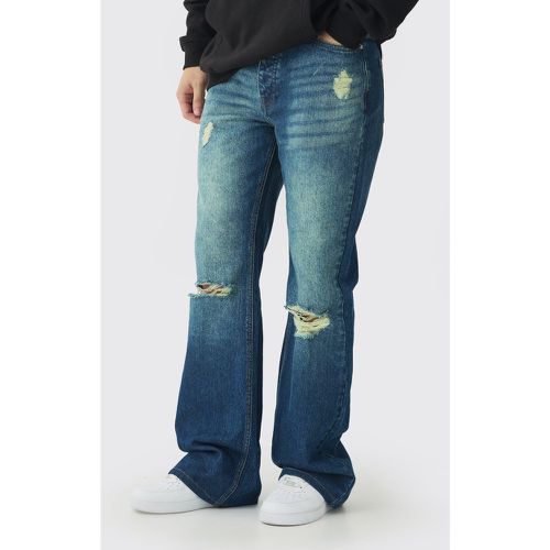 Tall - Jean flare déchiré - 30 - Boohooman - Modalova