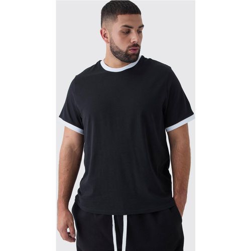 Grande taille - T-shirt à col contrastant - XXXL - Boohooman - Modalova