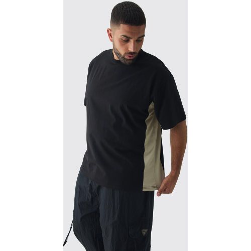Grande taille - T-shirt oversize à empiècements - XXXXL - Boohooman - Modalova