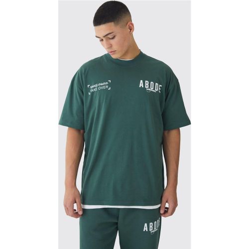 T-shirt oversize épais à col montant - M - Boohooman - Modalova