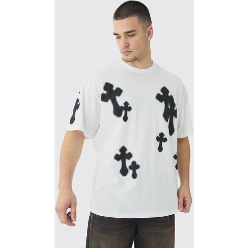 Tall - T-shirt oversize à imprimé croix - XXL - Boohooman - Modalova