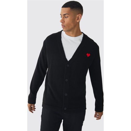 Cardigan à motif cœur - XL - Boohooman - Modalova