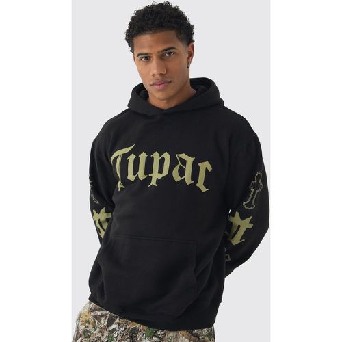 Sweat à capuche oversize délavé à imprimé Tupac homme - S - Boohooman - Modalova