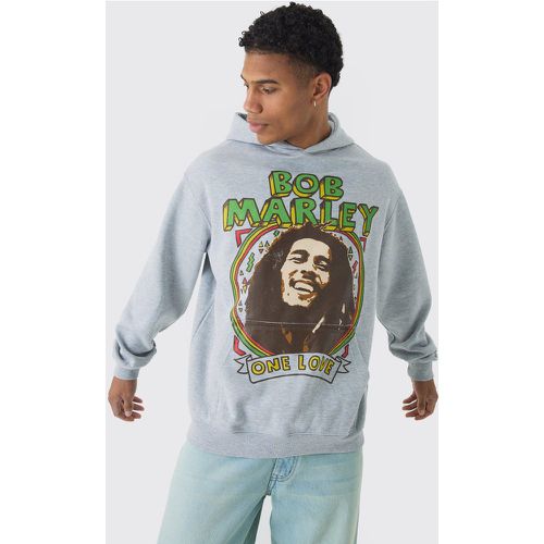 Sweat à capuche oversize délavé à imprimé Bob Marley homme - L - Boohooman - Modalova