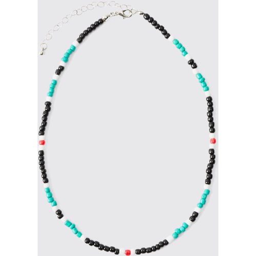 Collier perlé en sarcelle - ONE SIZE - Boohooman - Modalova