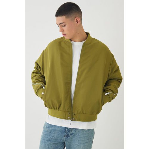 Bomber oversize zippé homme - S - Boohooman - Modalova