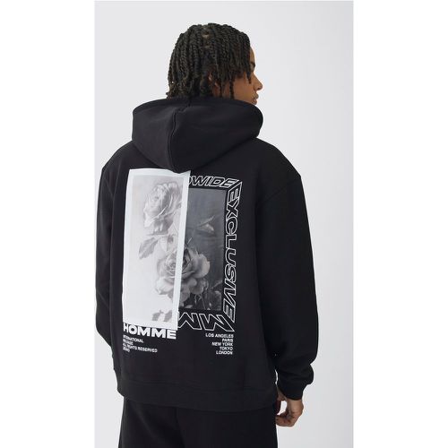 Sweat à capuche oversize zippé à imprimé Renaissance - S - Boohooman - Modalova