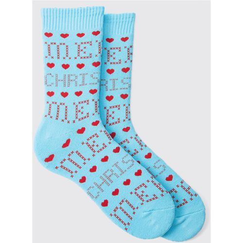 Chaussettes à slogan Joyeux Noël - ONE SIZE - Boohooman - Modalova