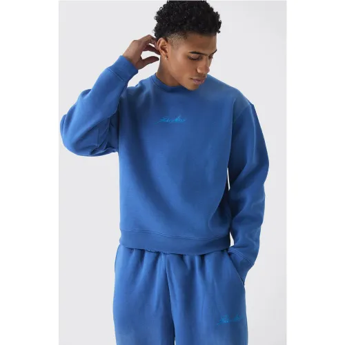 Sweat oversize délavé - MAN - S - Boohooman - Modalova