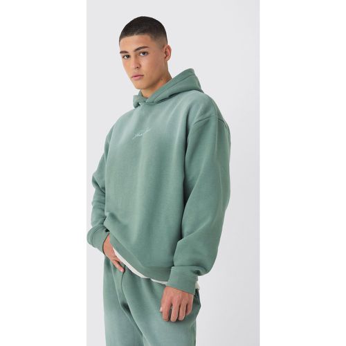 Sweat à capuche oversize délavé à slogan - MAN homme - S - Boohooman - Modalova