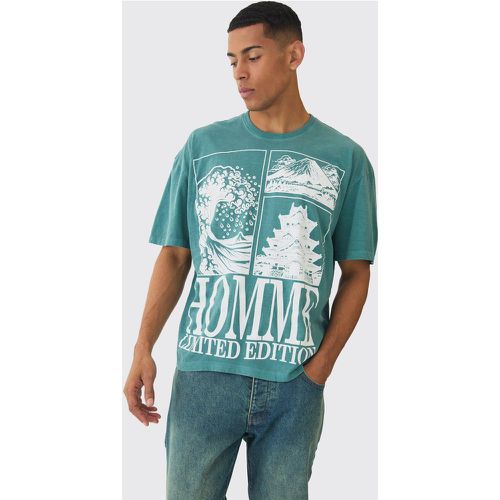 T-shirt oversize imprimé - S - Boohooman - Modalova