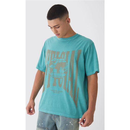 T-shirt délavé à imprimé golf - L - Boohooman - Modalova