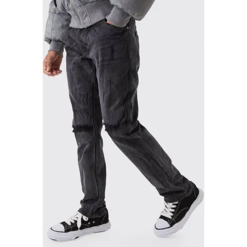 Jean flare slim déchiré - 30R - Boohooman - Modalova