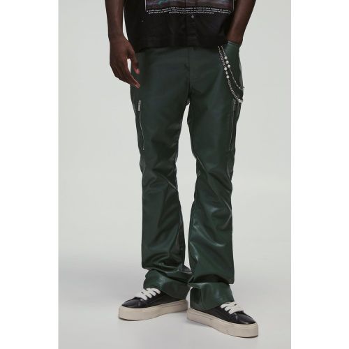 Pantalon flare zippé à taille fixe - 30 - Boohooman - Modalova