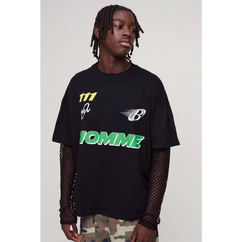 T-shirt oversize imprimé - XS - Boohooman - Modalova