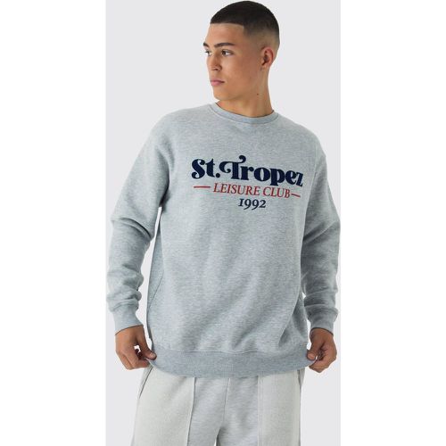 Sweat oversize imprimé à imprimé St Tropez homme - S - Boohooman - Modalova