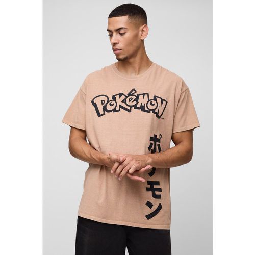 T-shirt oversize à col montant et imprimé Pokémon - S - Boohooman - Modalova