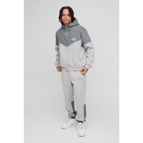 Survêtement color block zippé - MAN - S - Boohooman - Modalova