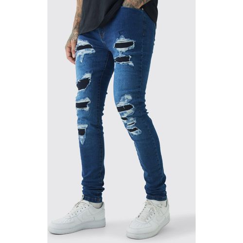 Tall - Jean super skinny déchiré et réparé - 30 - Boohooman - Modalova