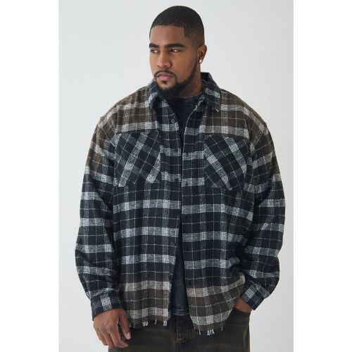 Grande taille - Chemise oversize déchirée à carreaux et squelette - XXXL - Boohooman - Modalova