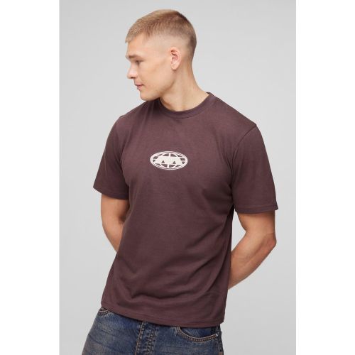 T-shirt à broderie en relief - S - Boohooman - Modalova