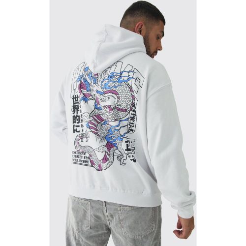 Grande taille - Sweat à capuche oversize à imprimé dragon - XXXXL - Boohooman - Modalova