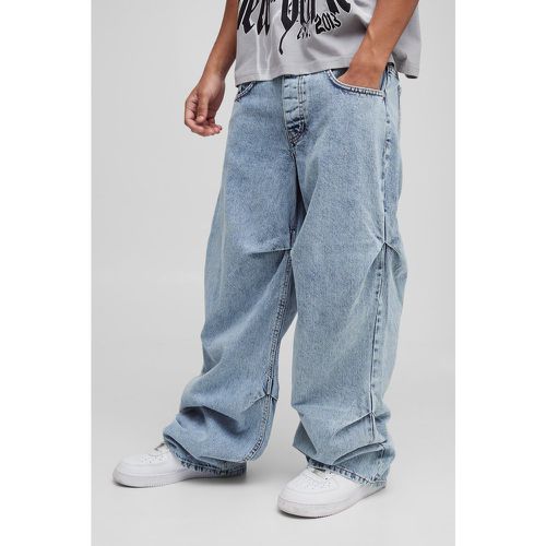 Jean baggy froncé - 28R - Boohooman - Modalova