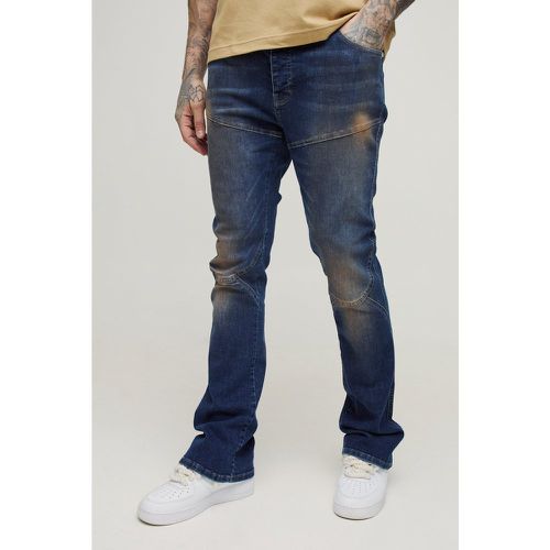 Tall - Jean flare stretch à coutures apparentes - 30 - Boohooman - Modalova