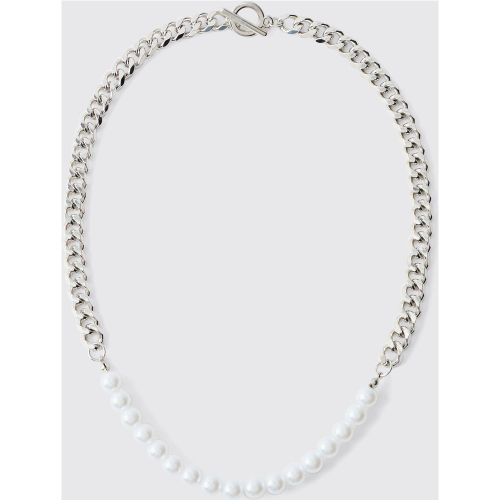 Chaîne cubaine à perles - ONE SIZE - Boohooman - Modalova