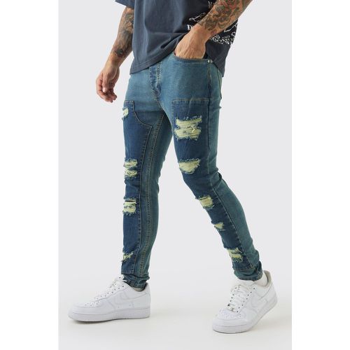 Jean super skinny déchiré et réparé - 28R - Boohooman - Modalova