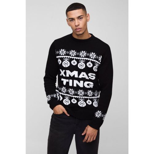 Pull de Noël à motif jacquard - S - Boohooman - Modalova