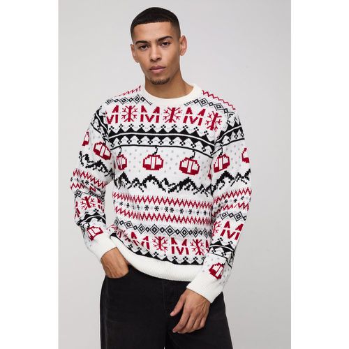 Pull de Noël à motif jacquard - MAN - S - Boohooman - Modalova