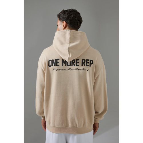 Sweat à capuche oversize à slogan One More Rep - MAN Active - S - Boohooman - Modalova