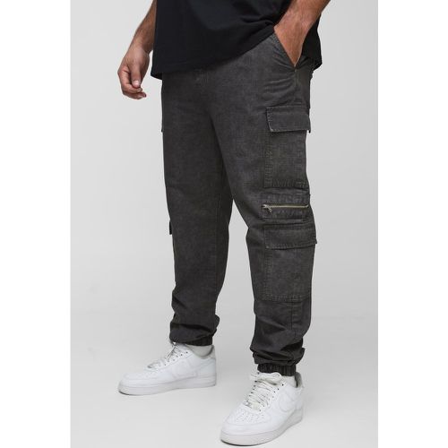 Grande taille - Pantalon cargo slim délavé - 38 - Boohooman - Modalova