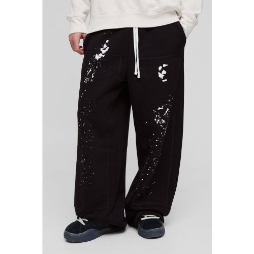 Jogging large à taches de peinture - XS - Boohooman - Modalova