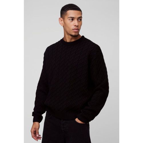 Pull oversize en maille torsadée - S - Boohooman - Modalova