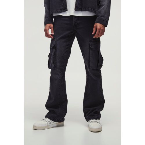Jean cargo slim à soufflet homme - 30R - Boohooman - Modalova