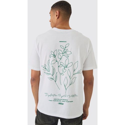 T-shirt fleuri - S - Boohooman - Modalova