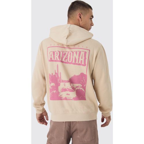 Sweat à capuche zippé à slogan Arizona - L - Boohooman - Modalova