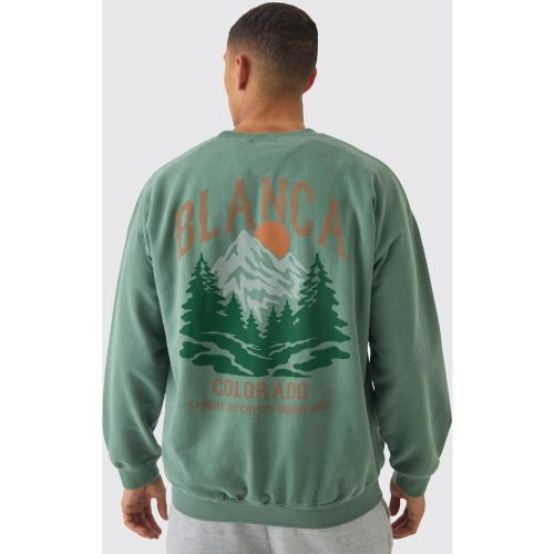Sweat oversize à imprimé Colorado Mountains homme - XS - Boohooman - Modalova