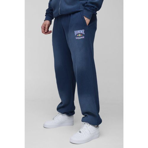 Tall - Jogging oversize délavé imprimé - S - Boohooman - Modalova