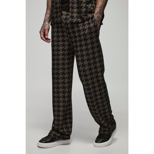 Tall - Pantalon large à imprimé pied-de-poule - 30 - Boohooman - Modalova