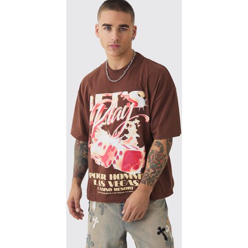 T-shirt oversize à imprimé flammes - S - Boohooman - Modalova