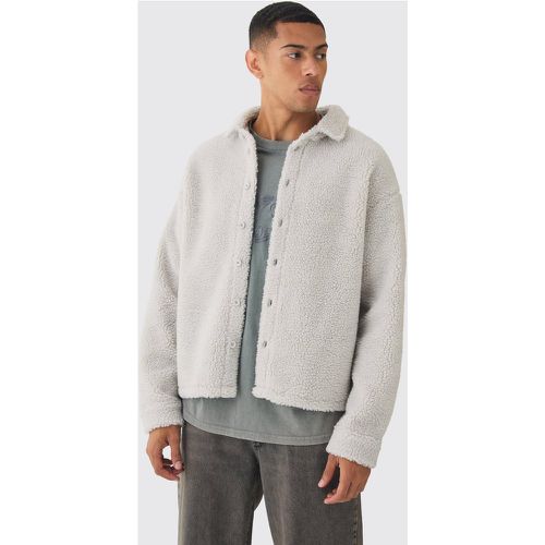 Surchemise oversize en faux mouton - S - Boohooman - Modalova