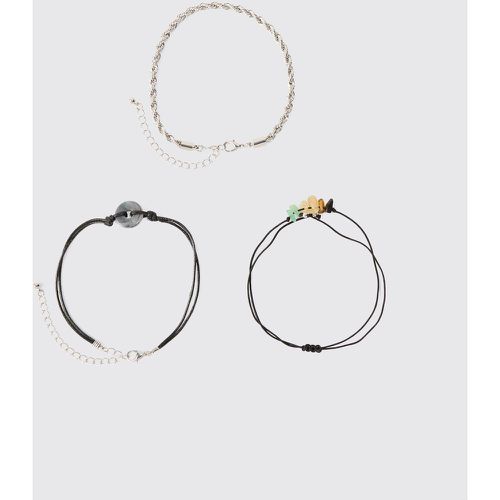 Lot de 3 bracelets en perle - ONE SIZE - Boohooman - Modalova