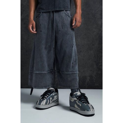 Bermuda baggy épais délavé - S - Boohooman - Modalova