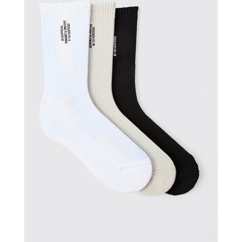 Lot de 3 paires de chaussettes - MAN Official - ONE SIZE - Boohooman - Modalova