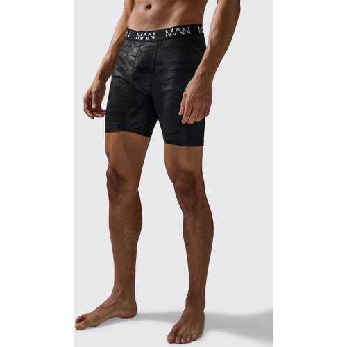 Boxer de sport long à imprimé camouflage - MAN Active - L - Boohooman - Modalova