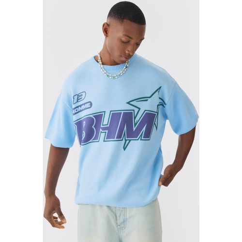 T-shirt oversize imprimé à coutures apparentes - S - Boohooman - Modalova